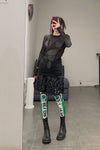 Walter Van BeirendonCK Skeleton Bicycle Riding Tight Pants AW22-23 7005 Green